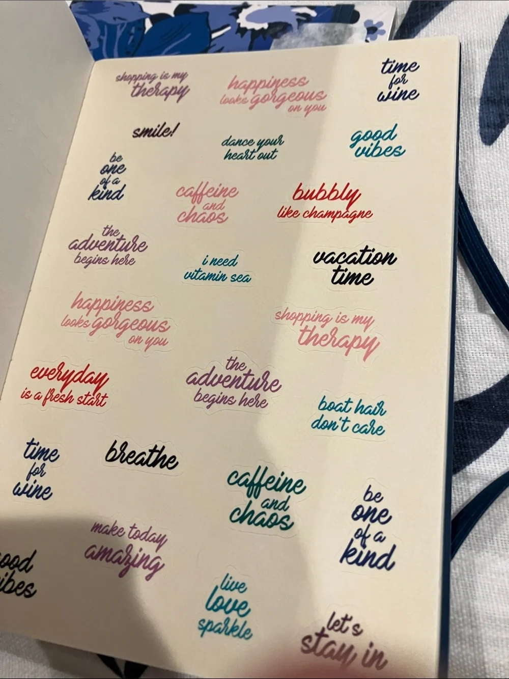 Vera Bradley Planner Stickers (2), Sticky Notes &  Index Card Deck, journal, pen